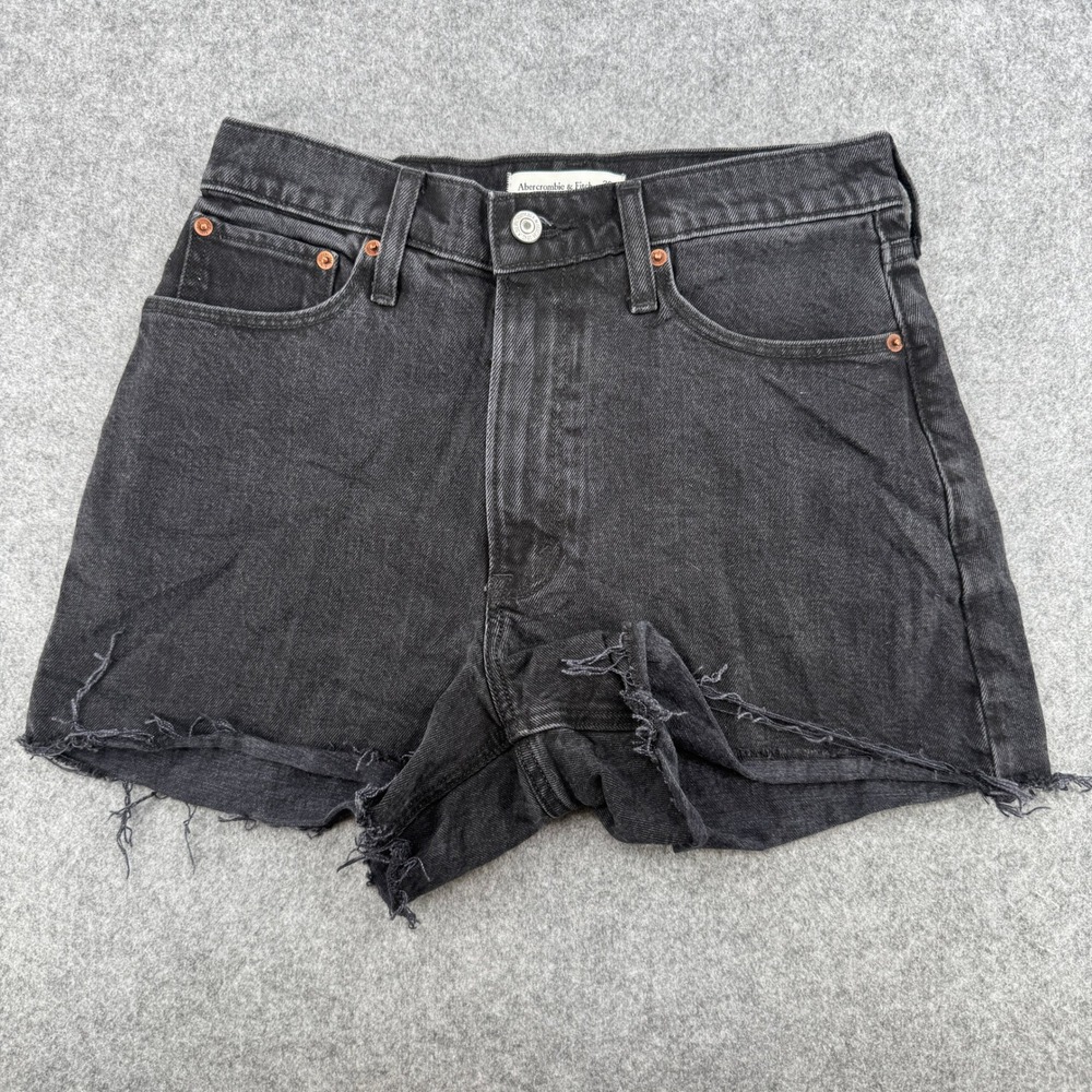 Y2K Abercrombie & Fitch Shorts Womens 2 Curve Love 4 Mom Short High Rise Black